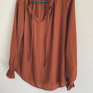 It’s Fall Y’all! Long sleeve thin/almost sheer shirt.
